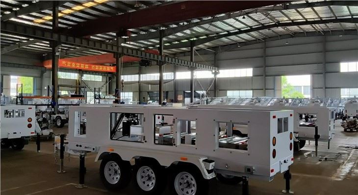 Solar Power Bank Trailer 7360W 16*460W 76800Wh Lead Acid Battery 10KW Inverter for Outdoor Charging and Emergency Power Supply Biglux