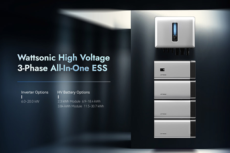 Residential Three-Phase Hybrid AIO ESS 6 kW to 20 kW Flexible Configuration for Home Energy Storage Wattsonic
