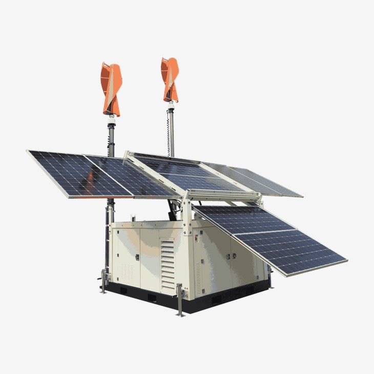 Solar And Wind Turbine Hybrid Generator 4150W Dual Power Source with LFP Battery and Diesel Backup for Off-Grid Energy Solutions BIGLUX