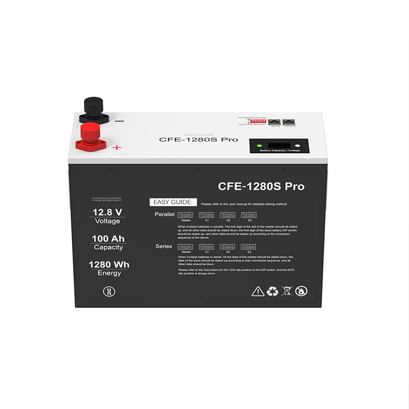 12.8V 100ah Stackable Lithium Iron Phosphate (LiFePO4) Battery High-Cycle, Parallel/Series Connectable for Solar Storage & Off-Grid Systems Enecell