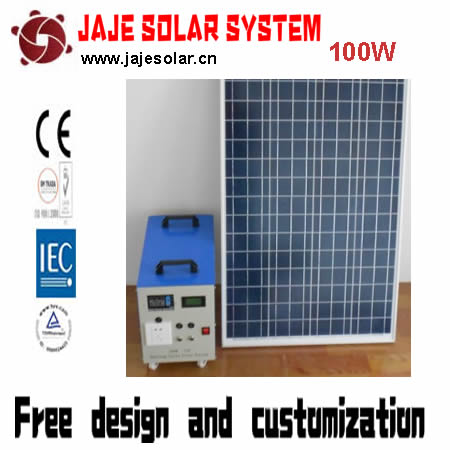 100W Solar System 220VAC 0.3KWh Daily Output for Off-Grid Home and Outdoor Use JAJE