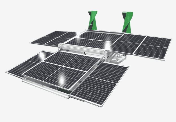 Solar And Wind Turbine Hybrid Generator 4150W Dual Power Source with LFP Battery and Diesel Backup for Off-Grid Energy Solutions BIGLUX