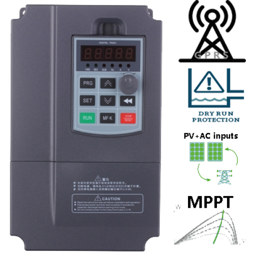 Solar Pump VFD Inverter 10HP 3phase 380Vac MPPT & GPRS Monitoring for Solar Water Pumping Systems CHPOWER
