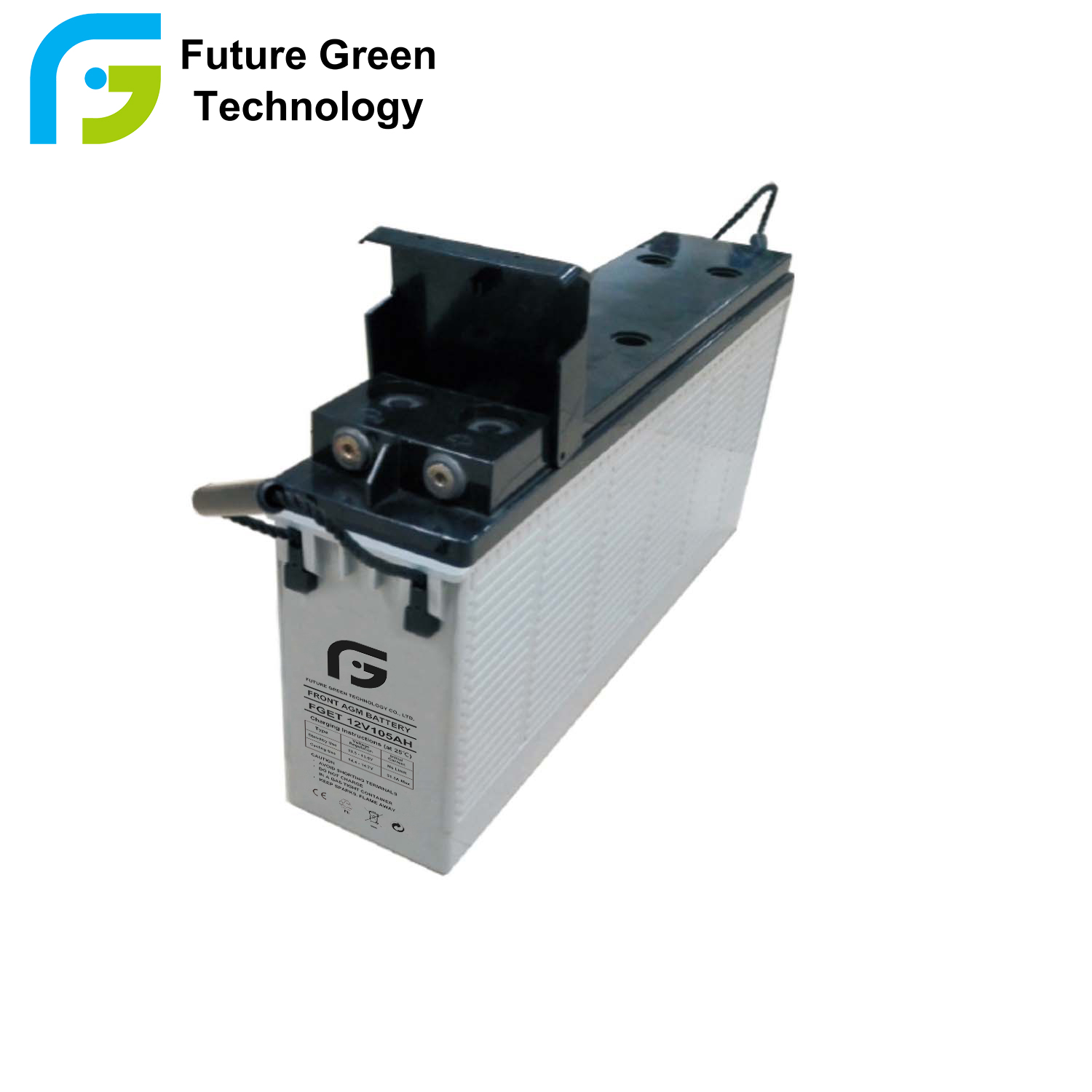 12V 105AH Deep Cycle Solar Battery Front Terminal Design for Telecom and Renewable Energy Systems FGET