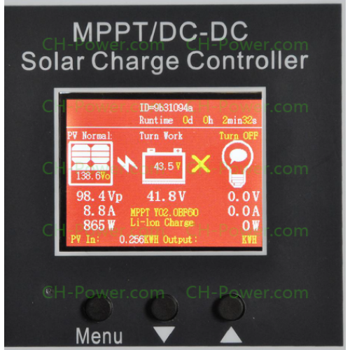 MPPT Charge Controller 65A 48V/60V/72V/96V Isc50A Real MPPT Technology for Solar PV Systems CH-Power