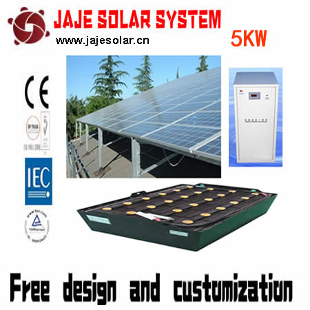 5KW Off-grid Solar Power System 220VAC 15.0KWh Daily Output for Home and Remote Area Use JAJE