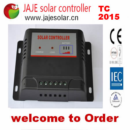 Solar Charge Controller 12V/24V Auto Recognition 15A Max for Off-Grid Solar Systems JAJE