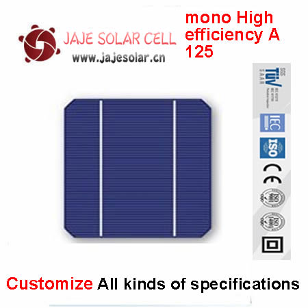 125 Mono Solar Cell 18.75% Efficiency 125x125mm High-Performance Photovoltaic Cell for Solar Panels JAJE