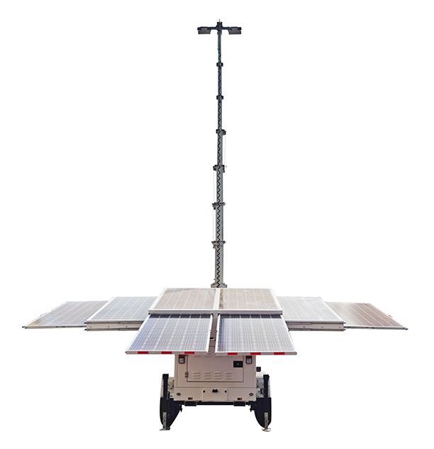 Solar Hybrid Light Tower 8*450W Monocrystalline Panel Off-Grid Lighting for Mining, Oil Fields, Remote Areas BIGLUX