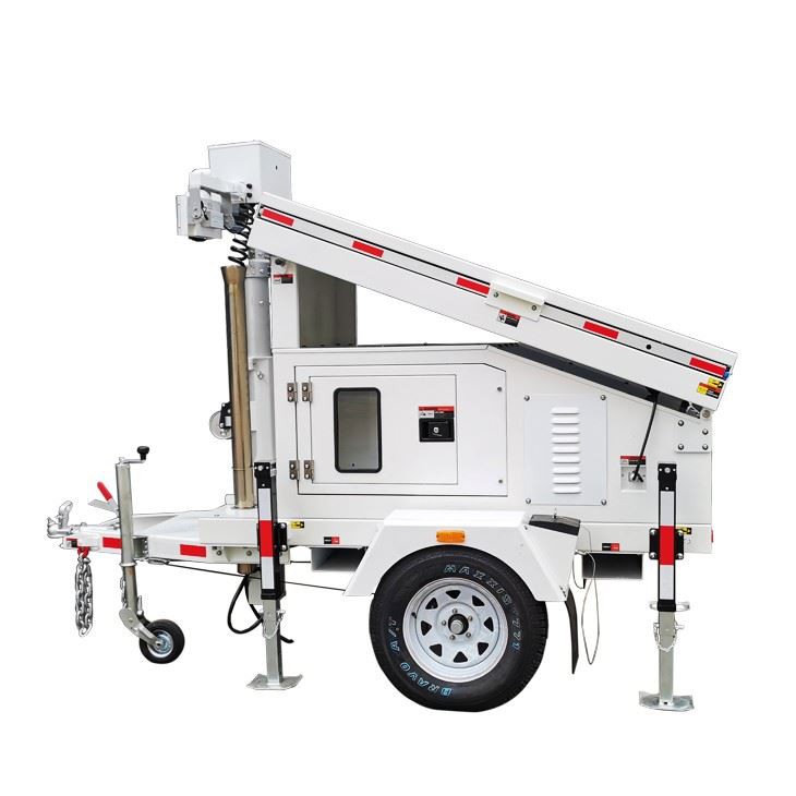 Solar CCTV Light Tower with MPPT and 4G Remote Control for Military Operations Biglux