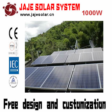1000W Solar System 220VAC 3.0KWh Daily Output for Off-Grid Home & Commercial Use JAJE