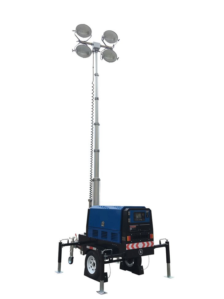Portable Generator Lighting Tower 8KW 4*1000W Metal Halide Light for Construction Sites BLDL-8LD
