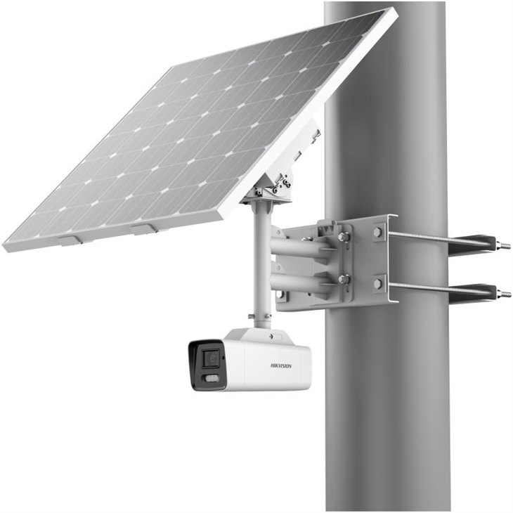 4K ColorVu 4G Solar-Powered Fixed Bullet Modular Battery 360Wh 80W Solar Panel Outdoor Surveillance for Farms and Remote Areas