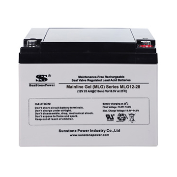 12V 28AH Sealed Maintenance-Free Gel Battery Deep Cycle for Solar Energy Storage and Backup Power Sunstone