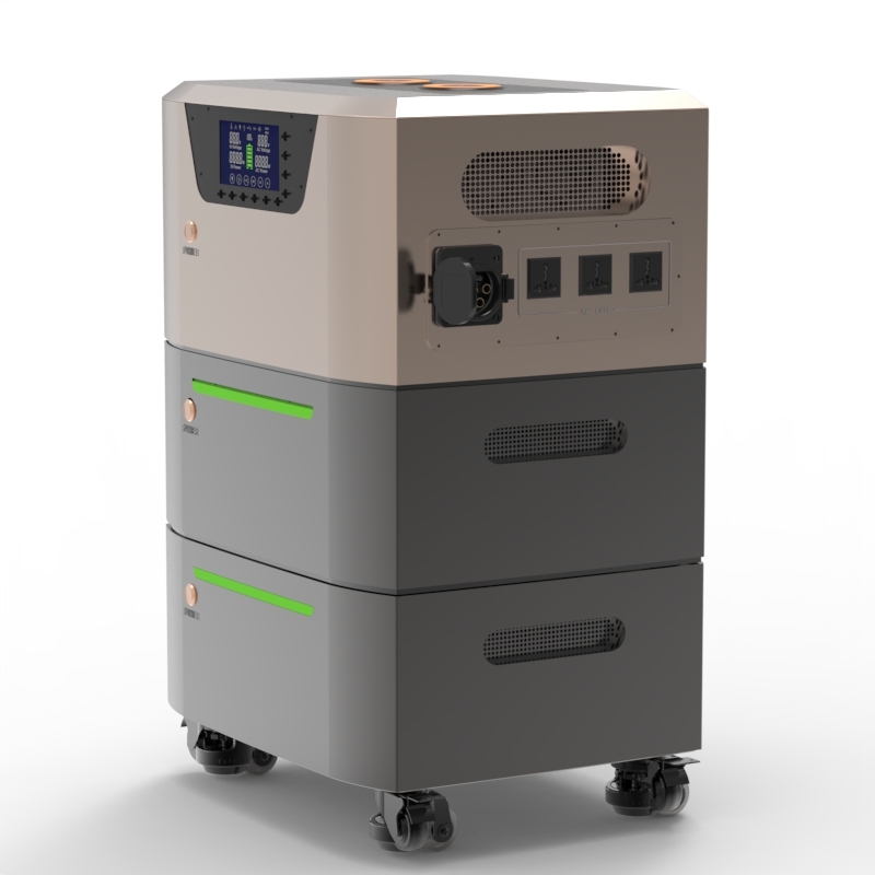 Stacked Energy Storage System 10kwh Lithium Battery 5KW Inverter with Battery All-in-One Home Backup Power Solution SRSOLAR