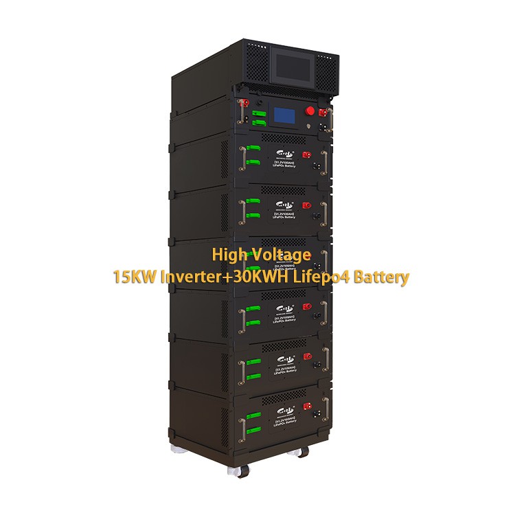 High Voltage 15kw Inverter 30kwh Lifepo4 Battery LiFePO4 15kW Power 30kWh Capacity for Home and Commercial Energy Storage
