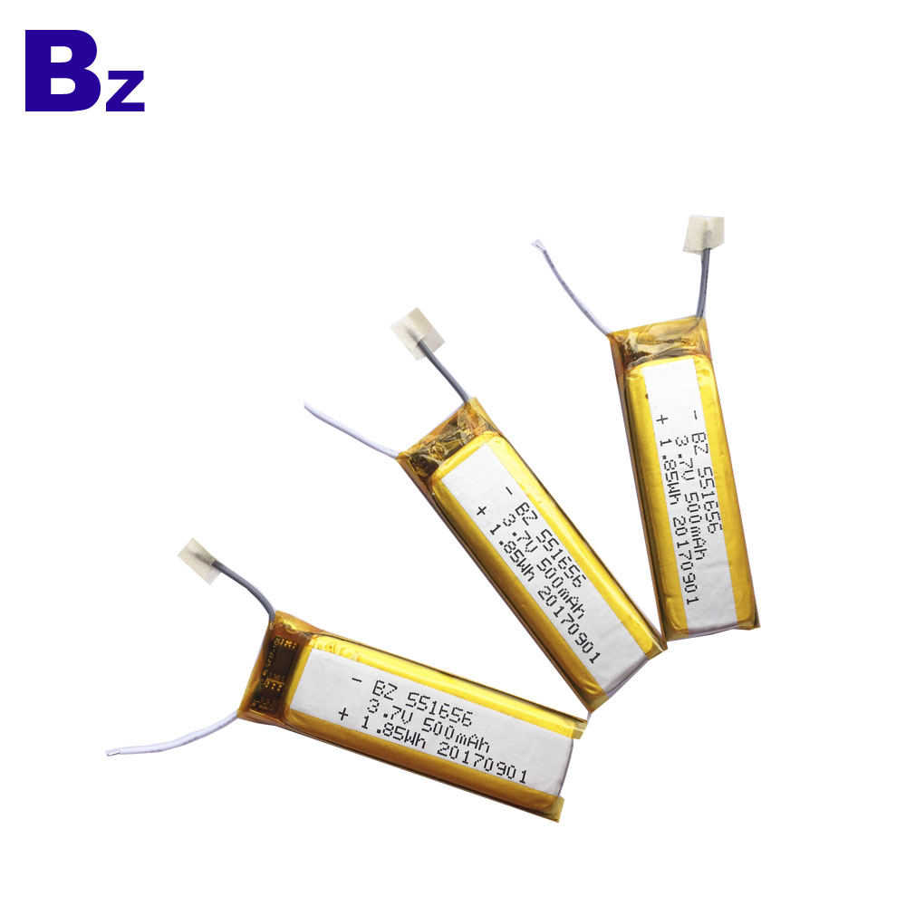 Li-Polymer Battery 500mAh 3.7V High Energy Density for Medical Devices BZ