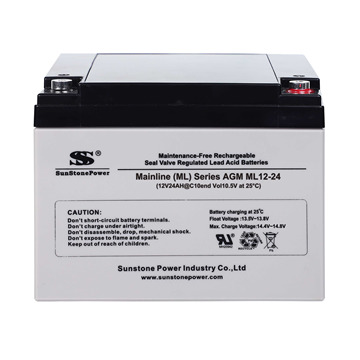 12V 24AH AGM Battery Sealed Maintenance-Free UPS Backup Power Supply for Security Systems Sunstone Power