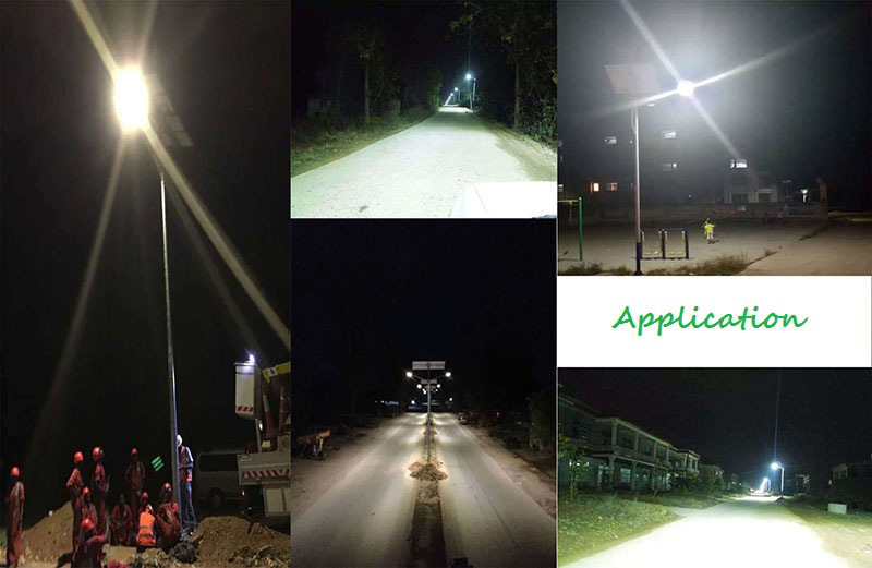 Solar LED Street Lights 30W-100W Integrated Design with Gel/Lithium Battery for Outdoor Lighting Jiansheng
