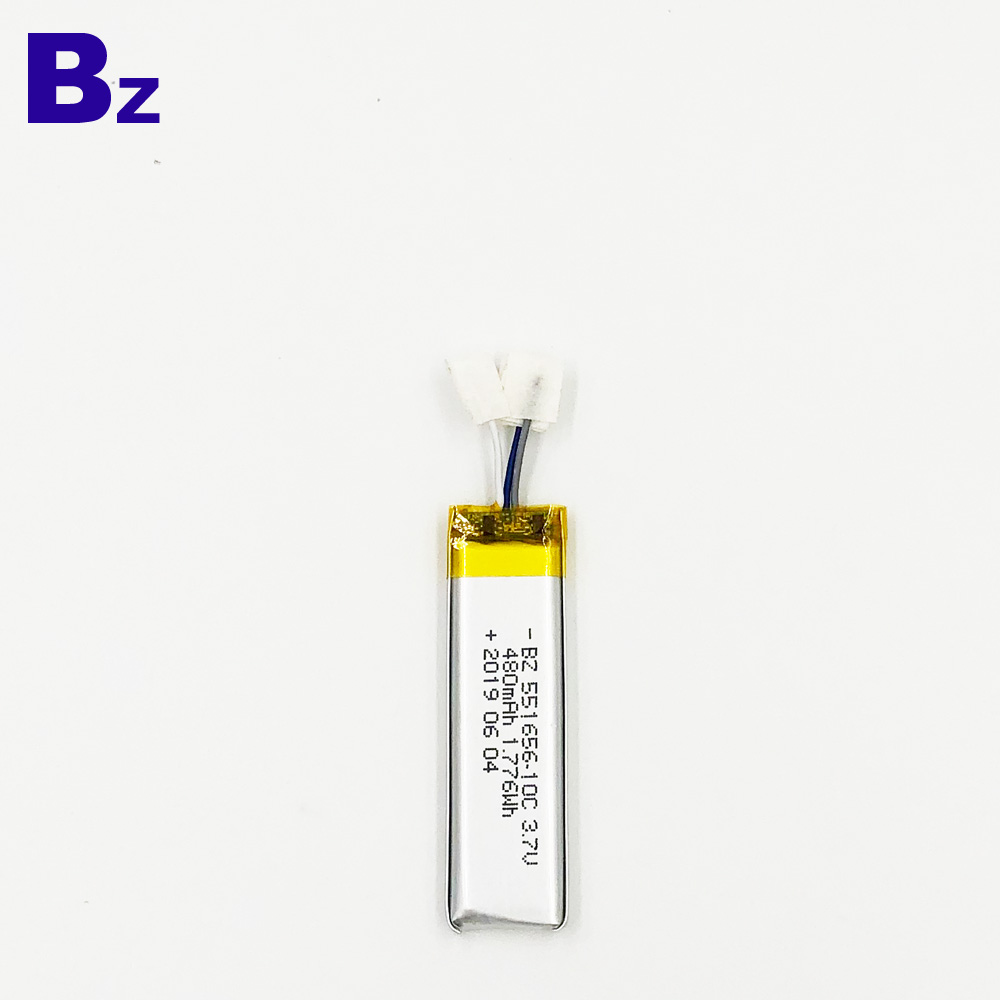 Li-Polymer Battery 480mAh 3.7V UL Certified for Smart Water Bottle BenzoEnergy