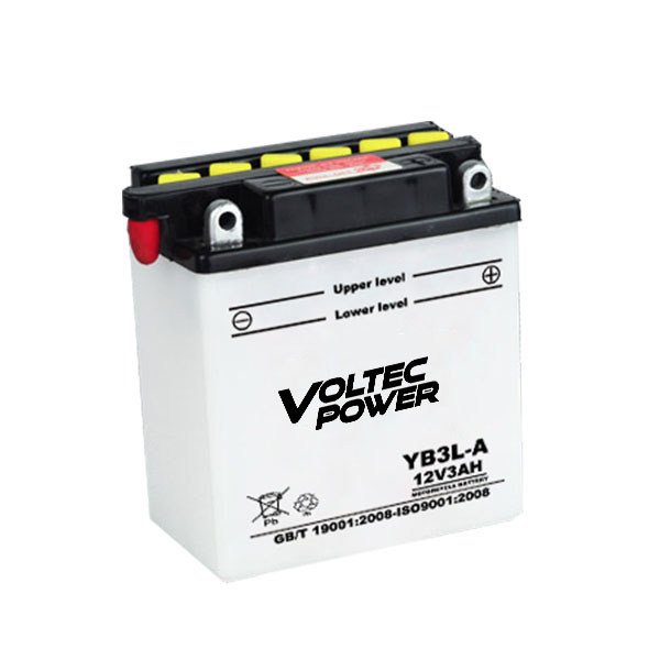 Dry Charged Flooded Series 12V Lead Acid Battery High CCA & Sulfation Resistance for Motorcycle ATV Lawn Mower VOLTEC
