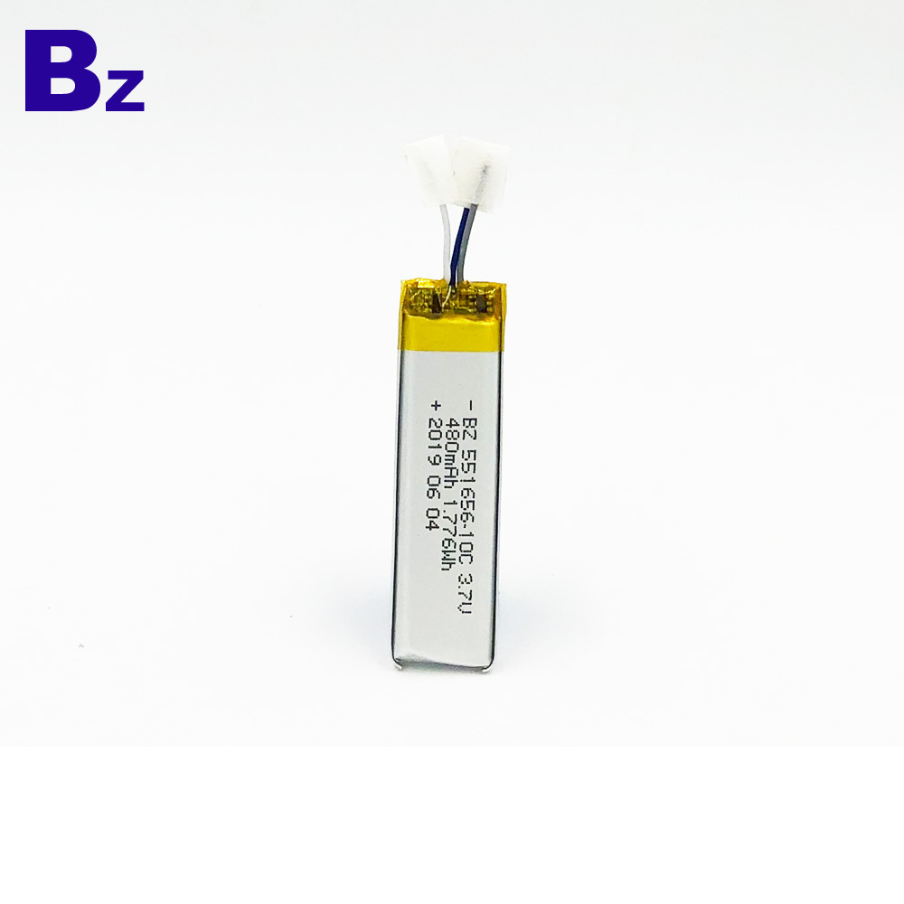 Li-Polymer Battery 480mAh 3.7V UL Certified for Smart Water Bottle BenzoEnergy