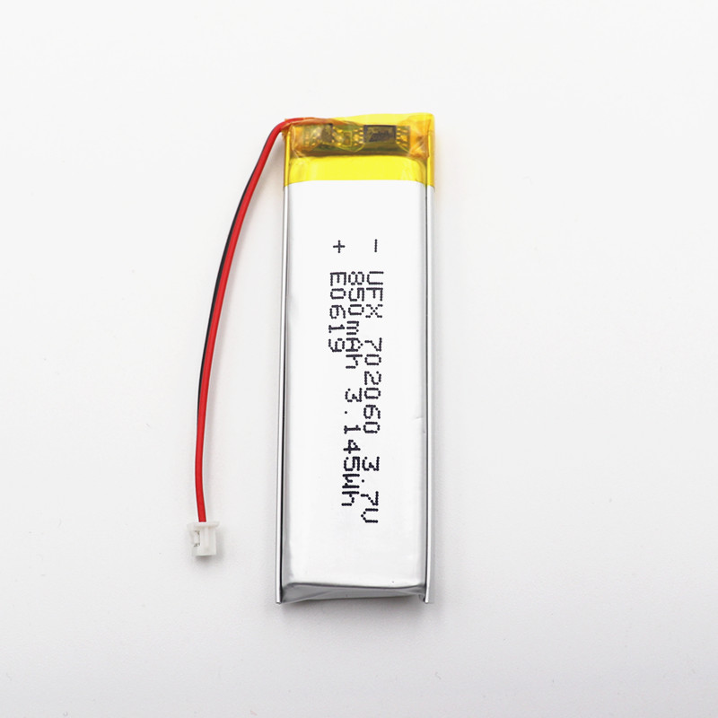 Li-polymer Battery 3.7V 850mAh High Energy Density for Fluorescent Lights UFX