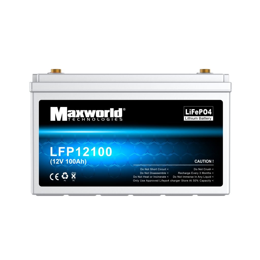 Lithium Battery 12.8V LiFePO4 High Energy Density for Solar Storage & Marine RV Systems Maxworld