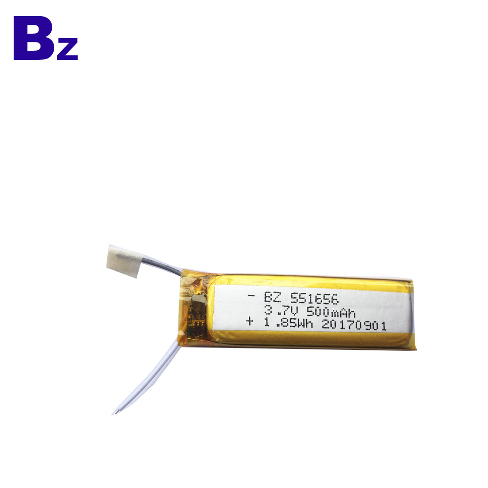 Li-Polymer Battery 500mAh 3.7V High Energy Density for Medical Devices BZ