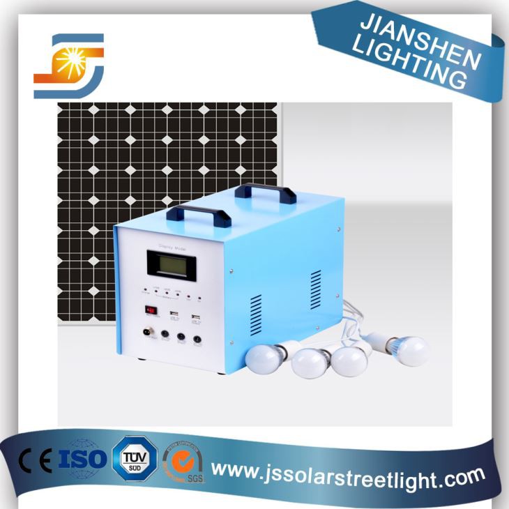 150W Solar Power System 12V80AH Battery Pure Sine Wave Inverter for Home Off-Grid Use Jiansheng