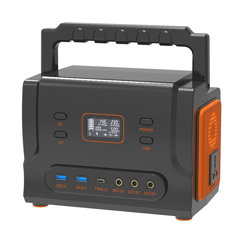 Outdoor Solar Power Generator 500W Lithium Battery Portable Power Station for Camping and Emergency Backup