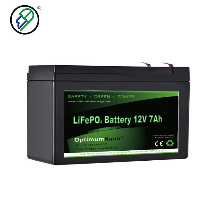 12V7Ah Lithium Battery LiFePO4 2000 Cycles for Security Systems OptimumNano
