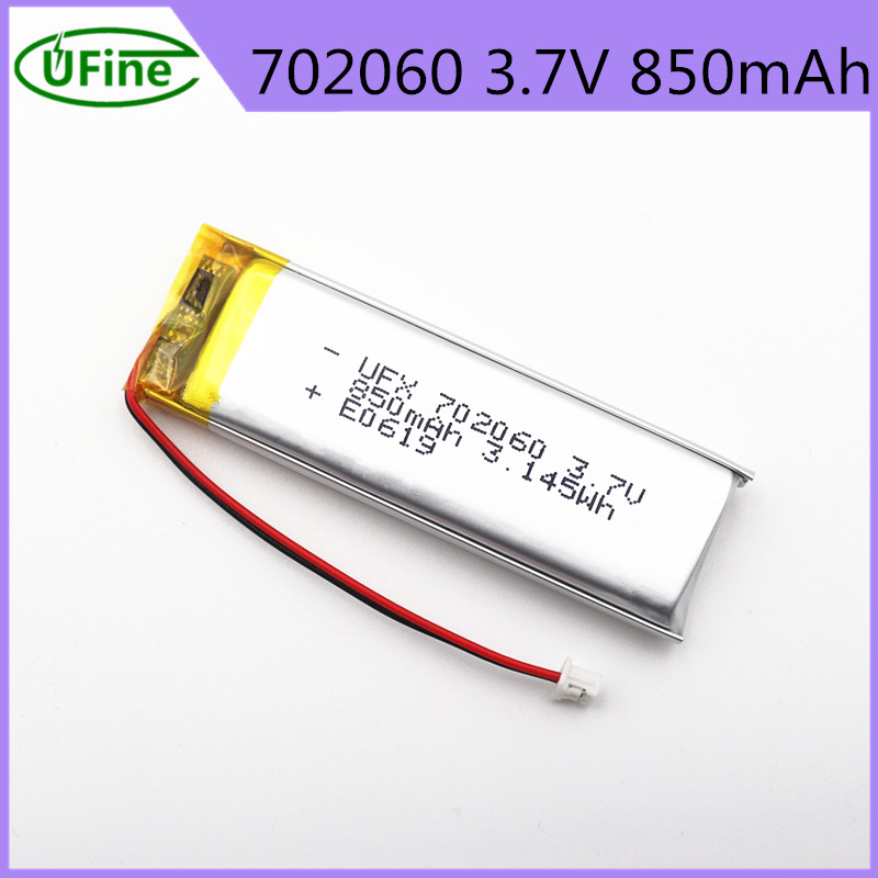 Li-polymer Battery 3.7V 850mAh High Energy Density for Fluorescent Lights UFX