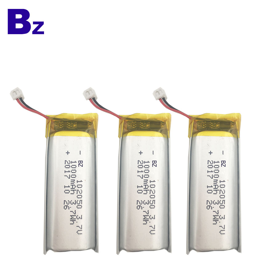 Li-Polymer Battery 1000mAh 3.7V with IEC62133 KC UL CB Certifications for E-cigarette BZ