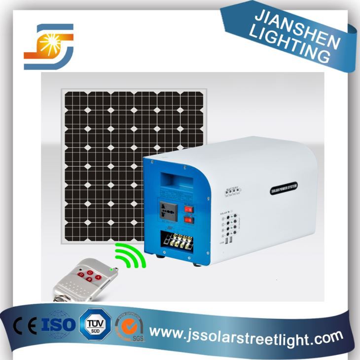 100W Solar Power System 12V65AH Lead-acid Battery AC & DC Output for Home Off-grid Use Jiansheng