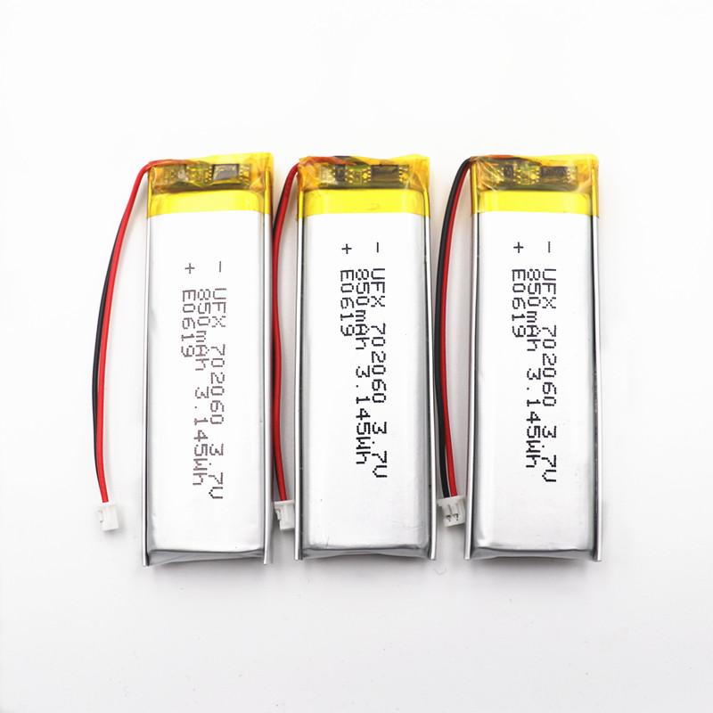 Li-polymer Battery 3.7V 850mAh High Energy Density for Fluorescent Lights UFX