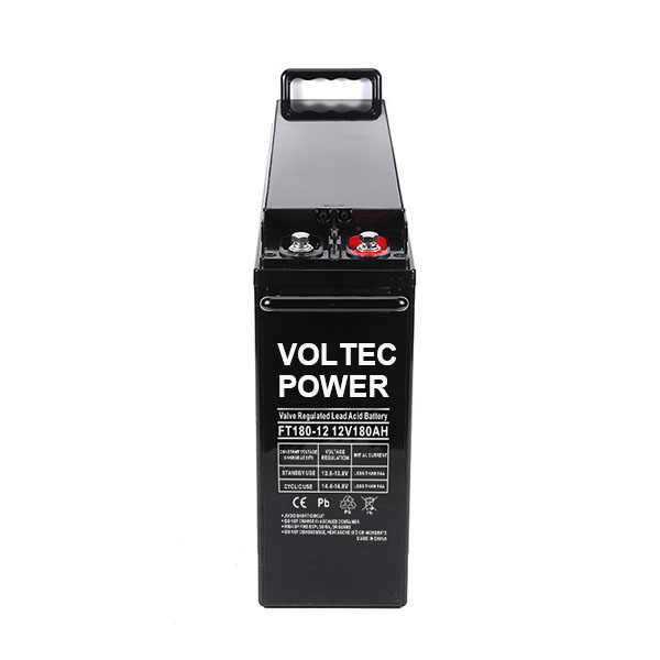 FT Series Front Terminal Battery 12V 55-180Ah 12-Year Design Life for Telecom UPS Solar Power VOLTEC