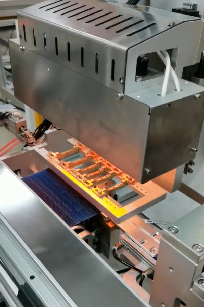 Shingled Solar Cell Terminal Head Welding Machine Infrared Heating 20S/String Capacity for Solar Panel Manufacturing Ooitech