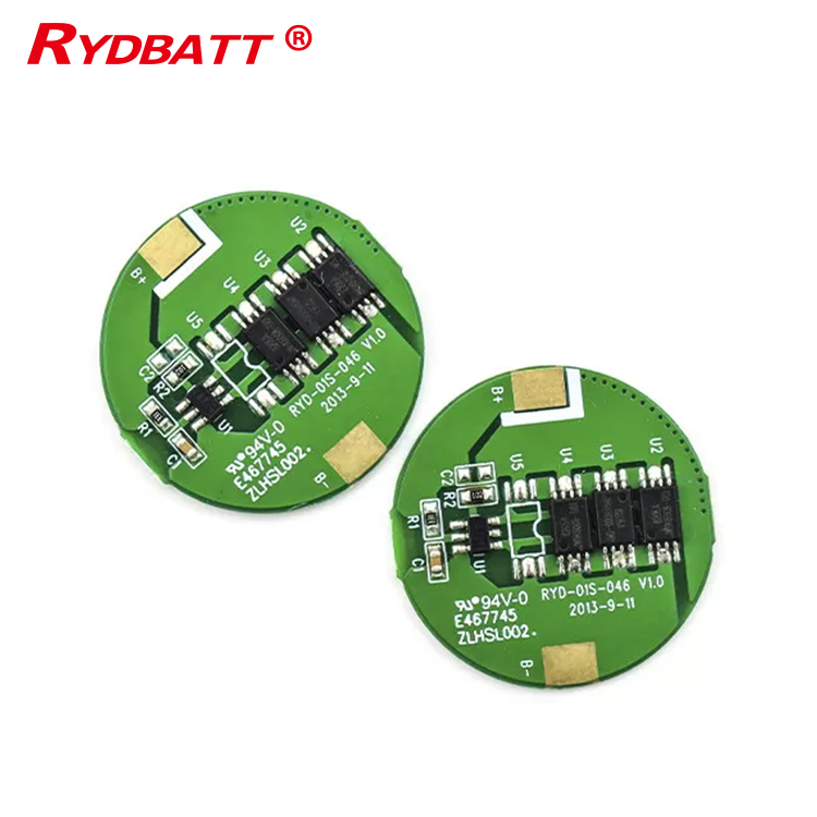 Battery Management System for 18650 1S Li-ion/LiPo Protection PCB Overcharge Overdischarge Protection for E-Bikes, Drones, Solar Storage RYDBATT