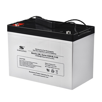 12V 90Ah Deep Cycle AGM Lead Acid Battery Spill-Proof VRLA for UPS Solar Backup Power Sunstone Power