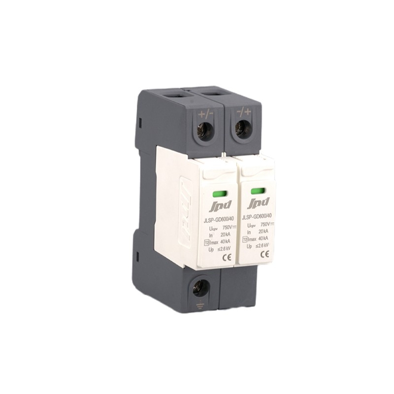 JLSP-GD600/40/2P Solar Surge Protector 40kA Imax for PV Systems DIN Rail Mount Jinli