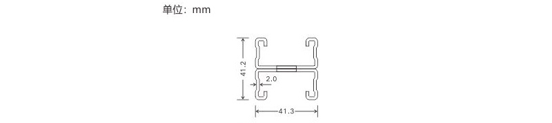 Double Channels 2.00mm Wall Thickness 41.2mm Section Height for Solar and Energy Storage Support Structures