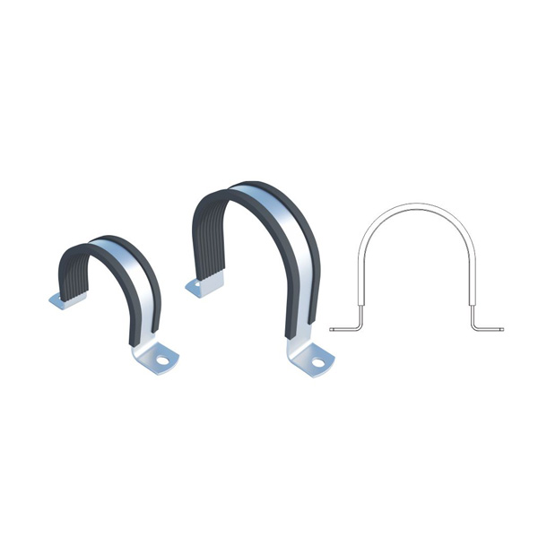 Ω Pipe-Rings 324mm OD M12 Bolt for Pipeline Fixing on Channel Steel Support