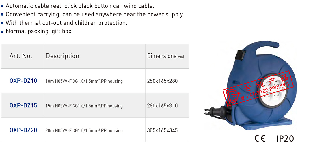 Automatic Cable Reel Industrial-Grade Retractable Power Winder for Solar and Energy Storage Systems
