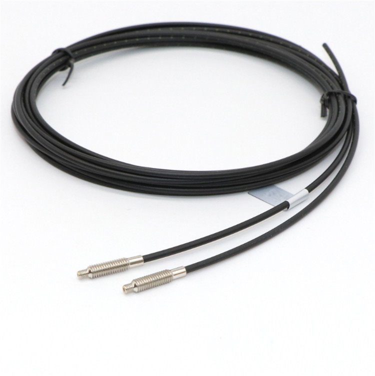 M6 Digital Optical Fiber Sensor 700mm Detection Distance POF Cable 1M Length for Battery & Energy Storage System Monitoring