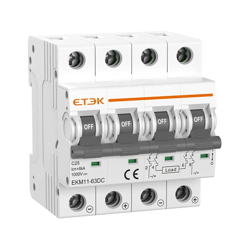 6KA DC MCB for Solar PV System 1P-4P 250-1000VDC Overcurrent Protection for Photovoltaic Systems