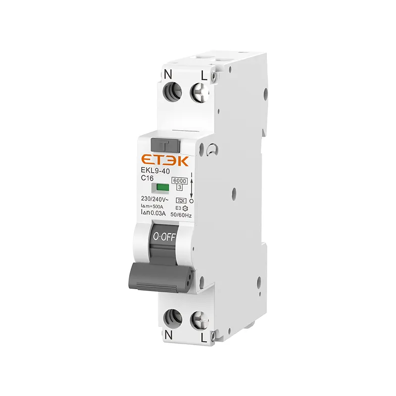 EKL9-40 RCBO 40A 30mA Overcurrent and Earth Leakage Protection for Residential and Commercial Installations ETEK