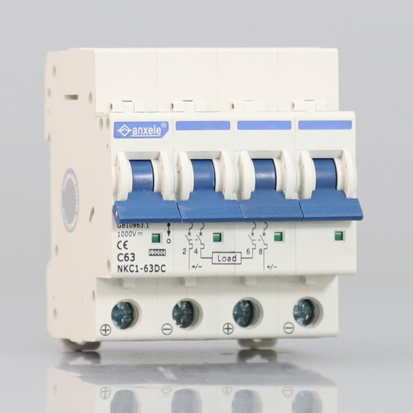 NKC1-63DC 3P/PV Minature Circiut Breaker 63A 1200VDC Arc-Proof Design for Solar Combiner Box & PV Systems Anson