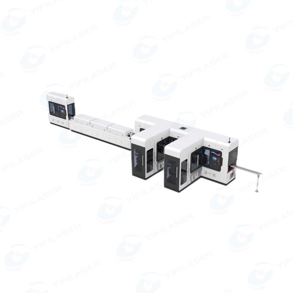 Cylindrical Cell Film Wrapping and Coding Machine 50-150PPM Rotary/Linear Layout Battery Cell Packaging YIFILASER