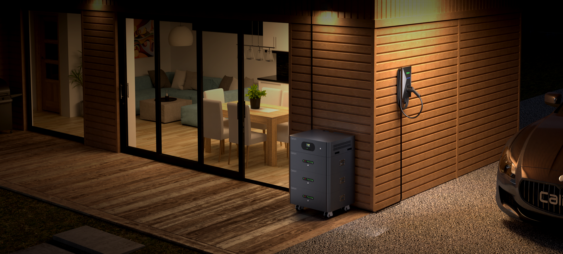 Stacked 30kWh All-in-One Battery Energy Storage System for Home Backup Power